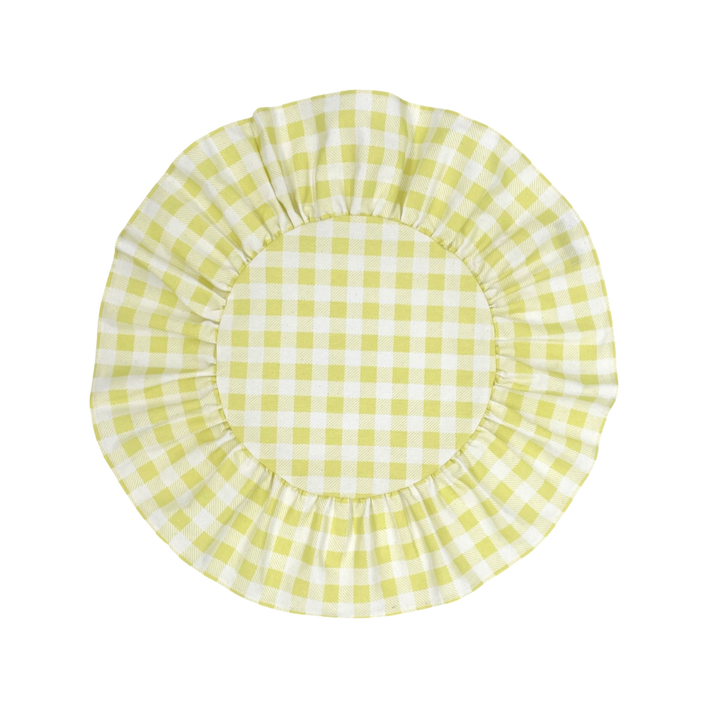 
                      
                        Yellow Plaid Round Ruffle Placemat
                      
                    