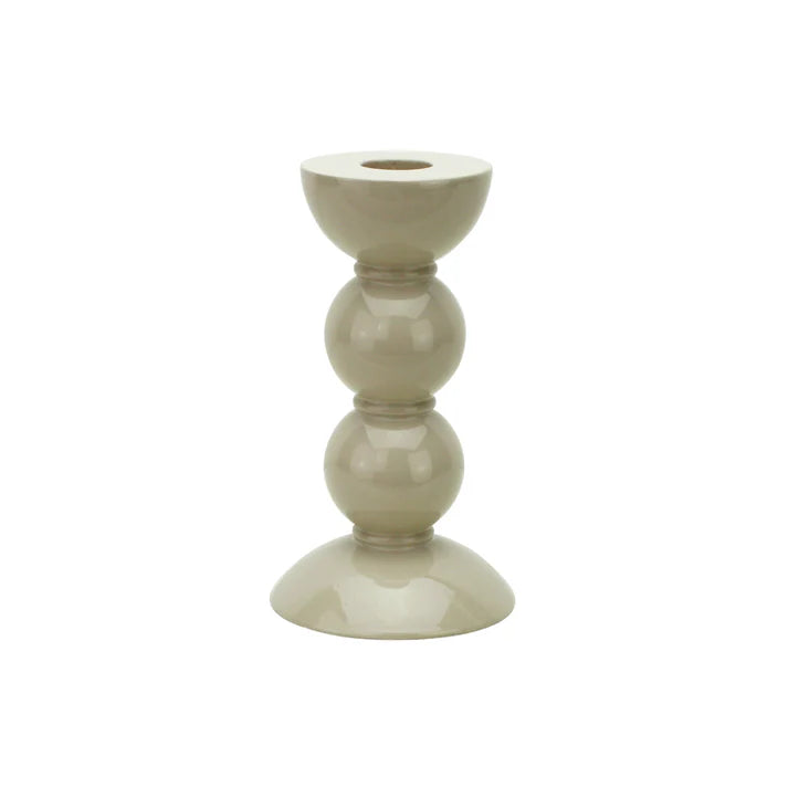 Addison Ross Medium Cappuccino Bobbin Candlestick - 14cm