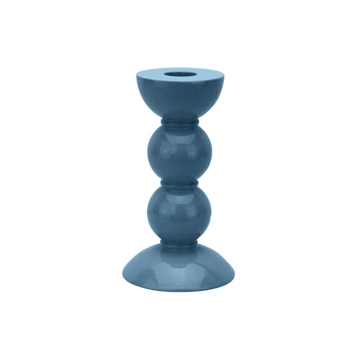 Addison Ross Medium Chambray Bobbin Candlestick - 14cm