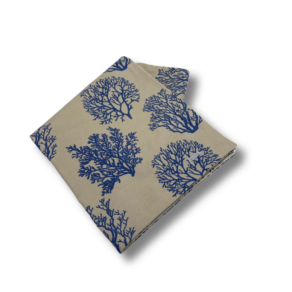 Blue Blush Coral Rectangular Tablecloth