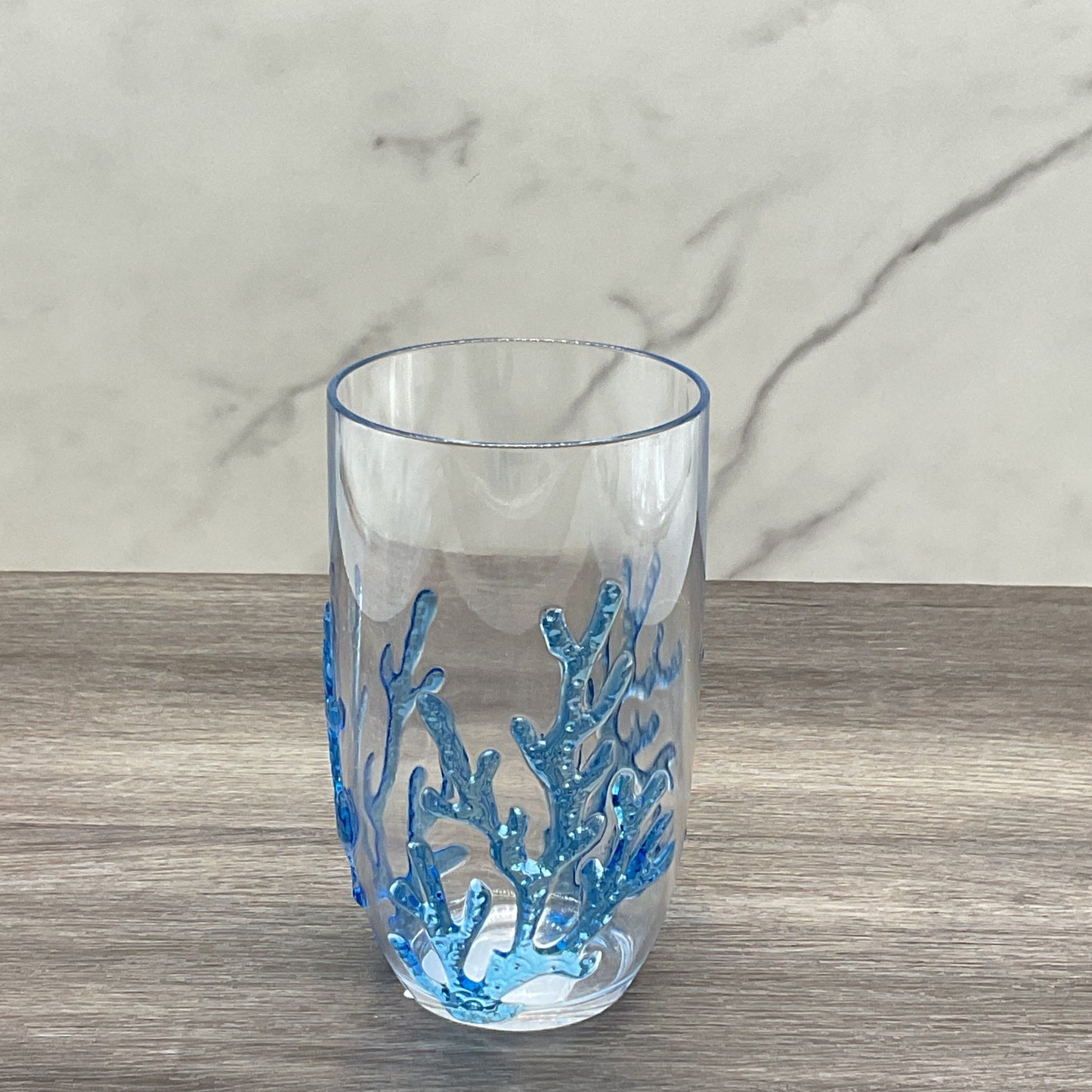 Blue Coral Reef Acrylic Highball Glass