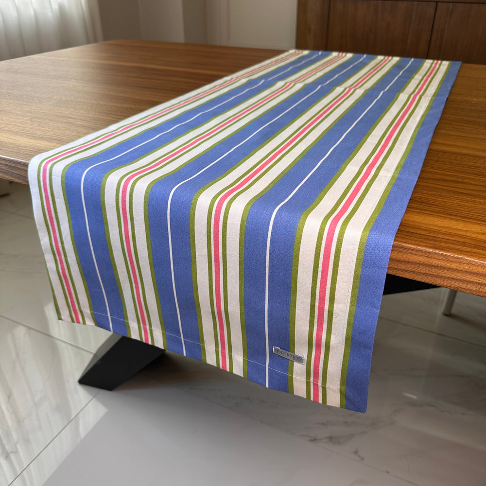 Blue/Green Stripes Table Runner