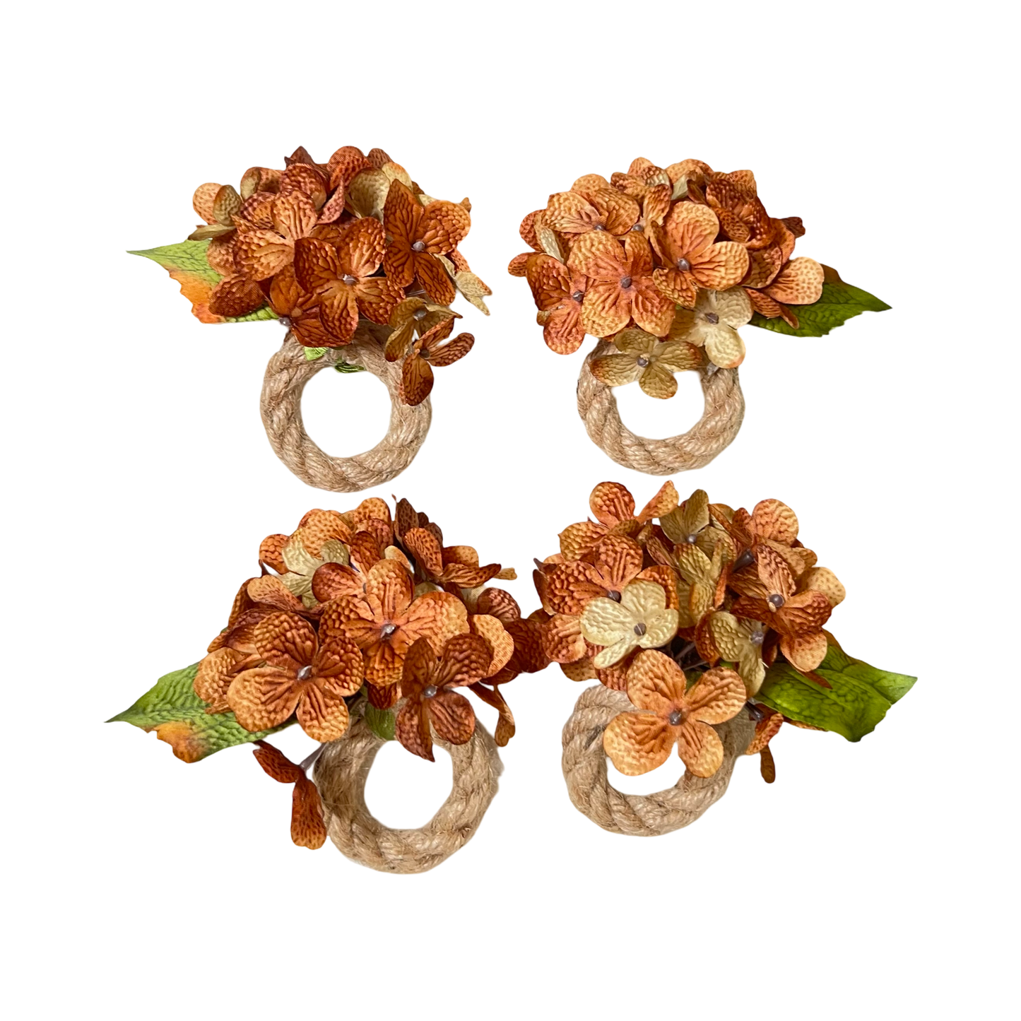 Caramel Hydrangea Napkin Ring