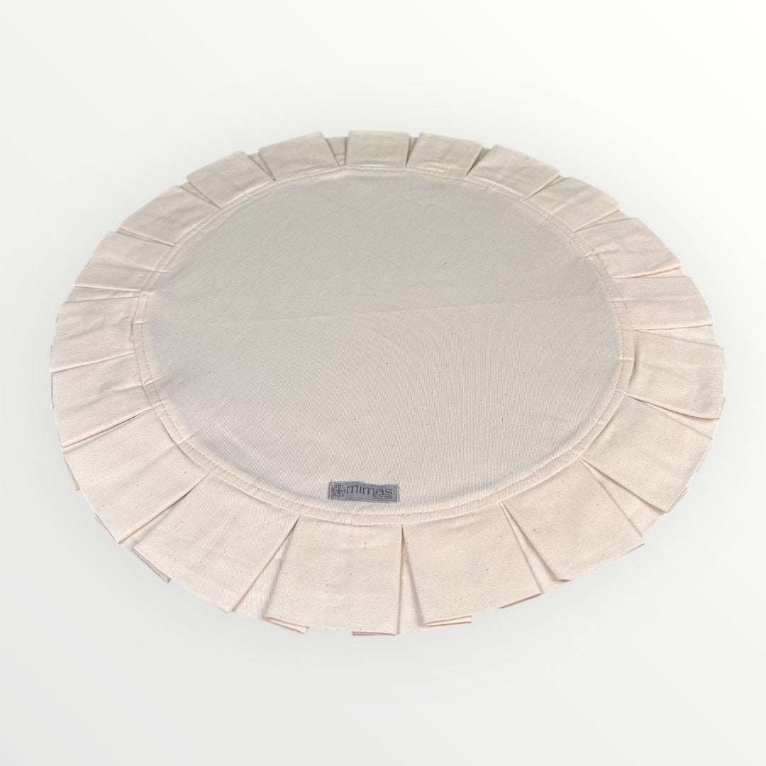 Cream Round Ruffle Placemat