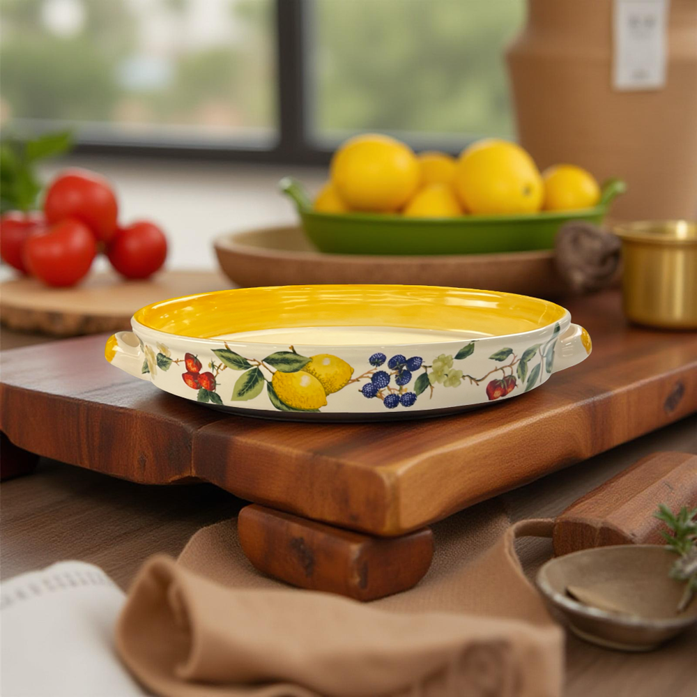 Fresh Garden Oval Serving Dish with handles Medium