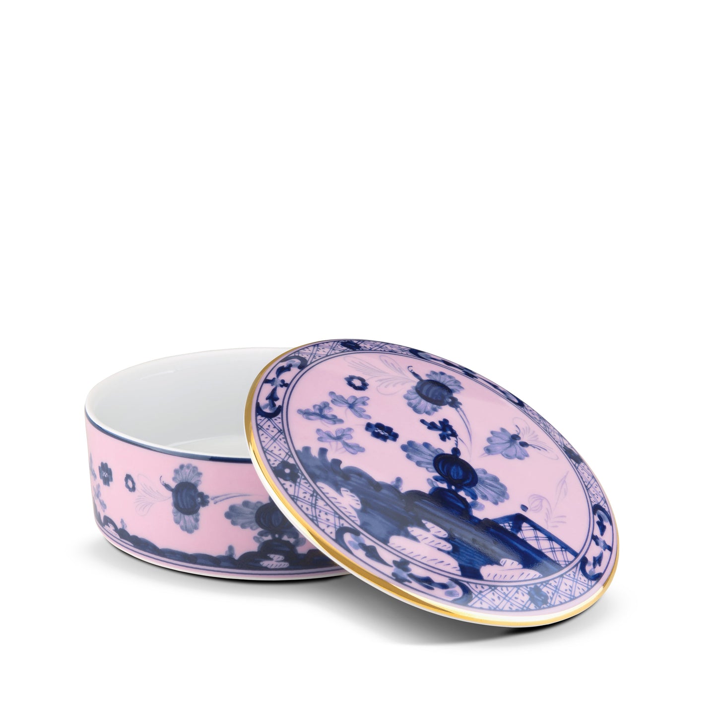 Ginori 1735 Oriente Italiano Azalea Round Trinket box