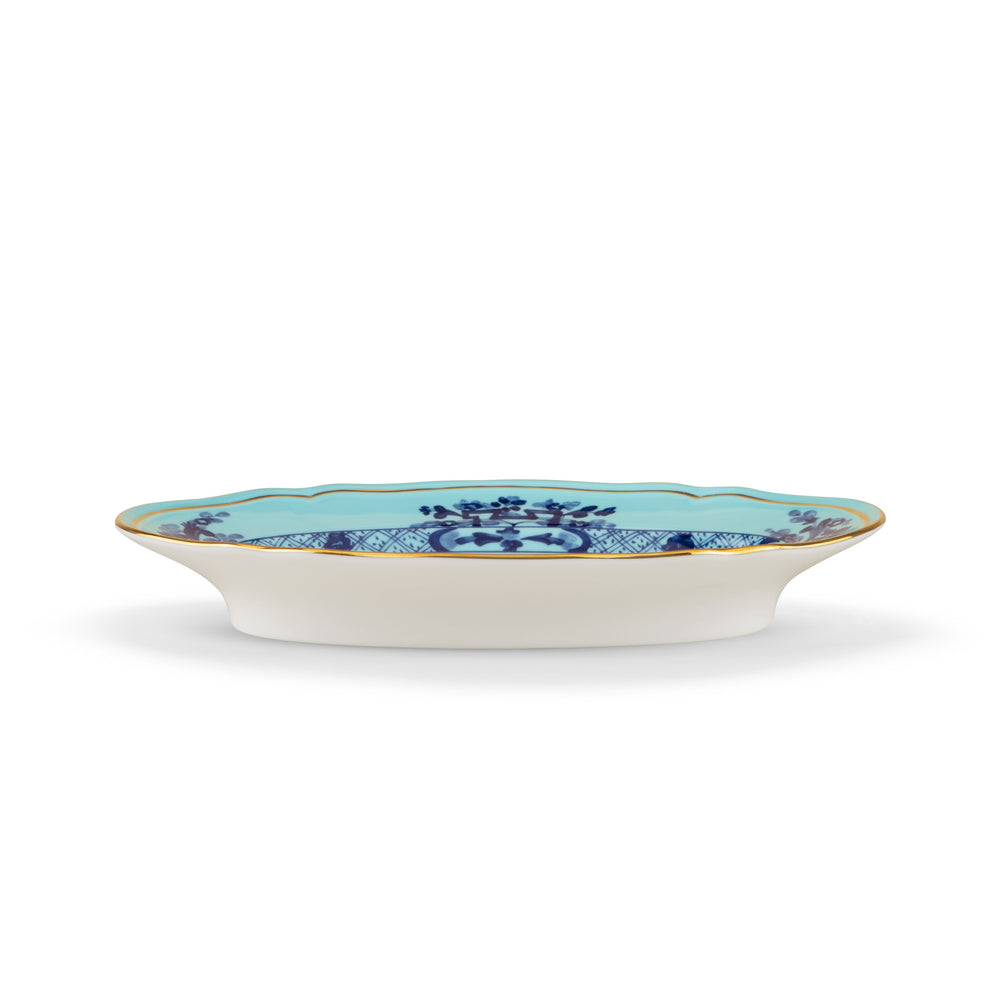 Ginori 1735 Oriente Italiano Iris Oval Pickle Dish