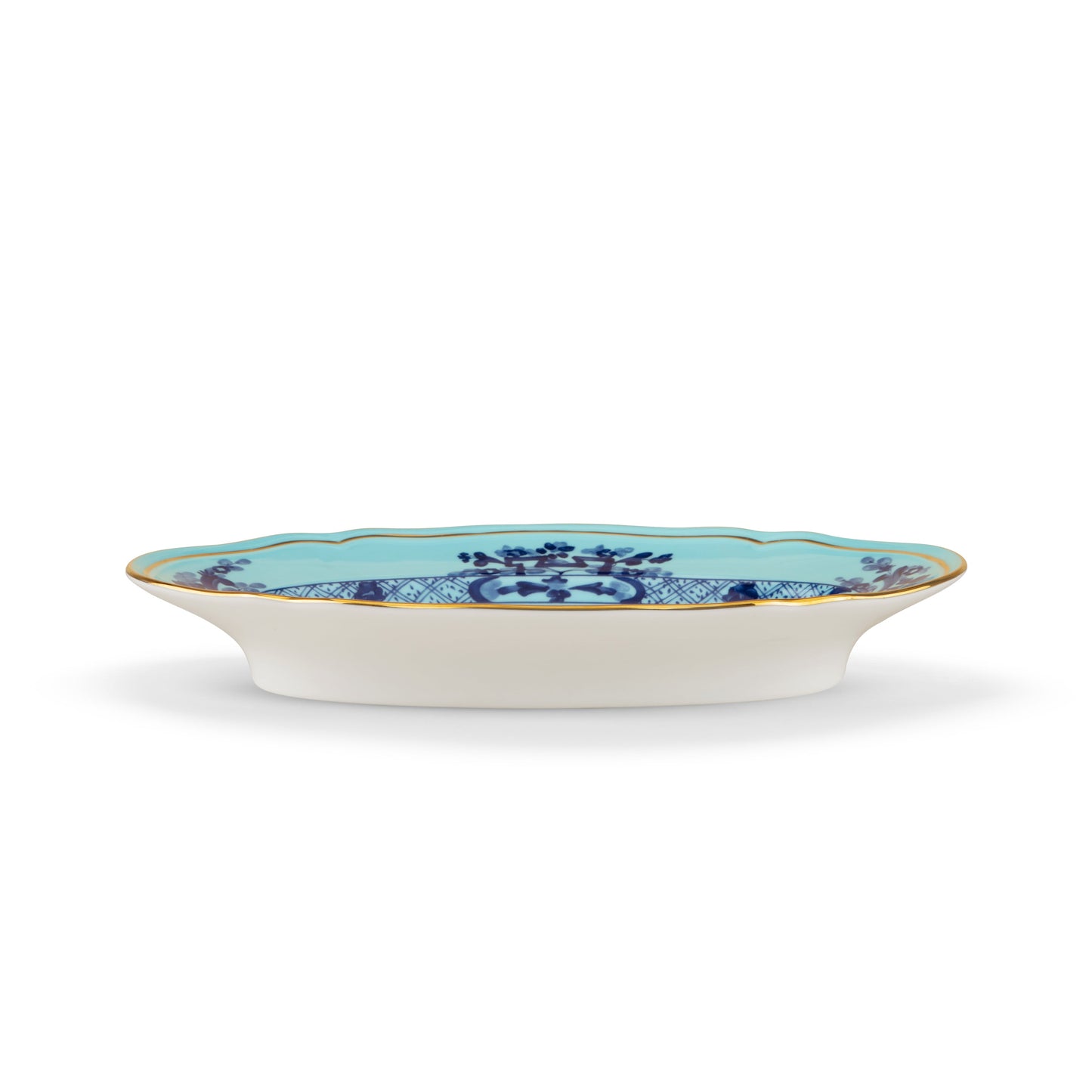 Ginori 1735 Oriente Italiano Iris Oval Pickle Dish