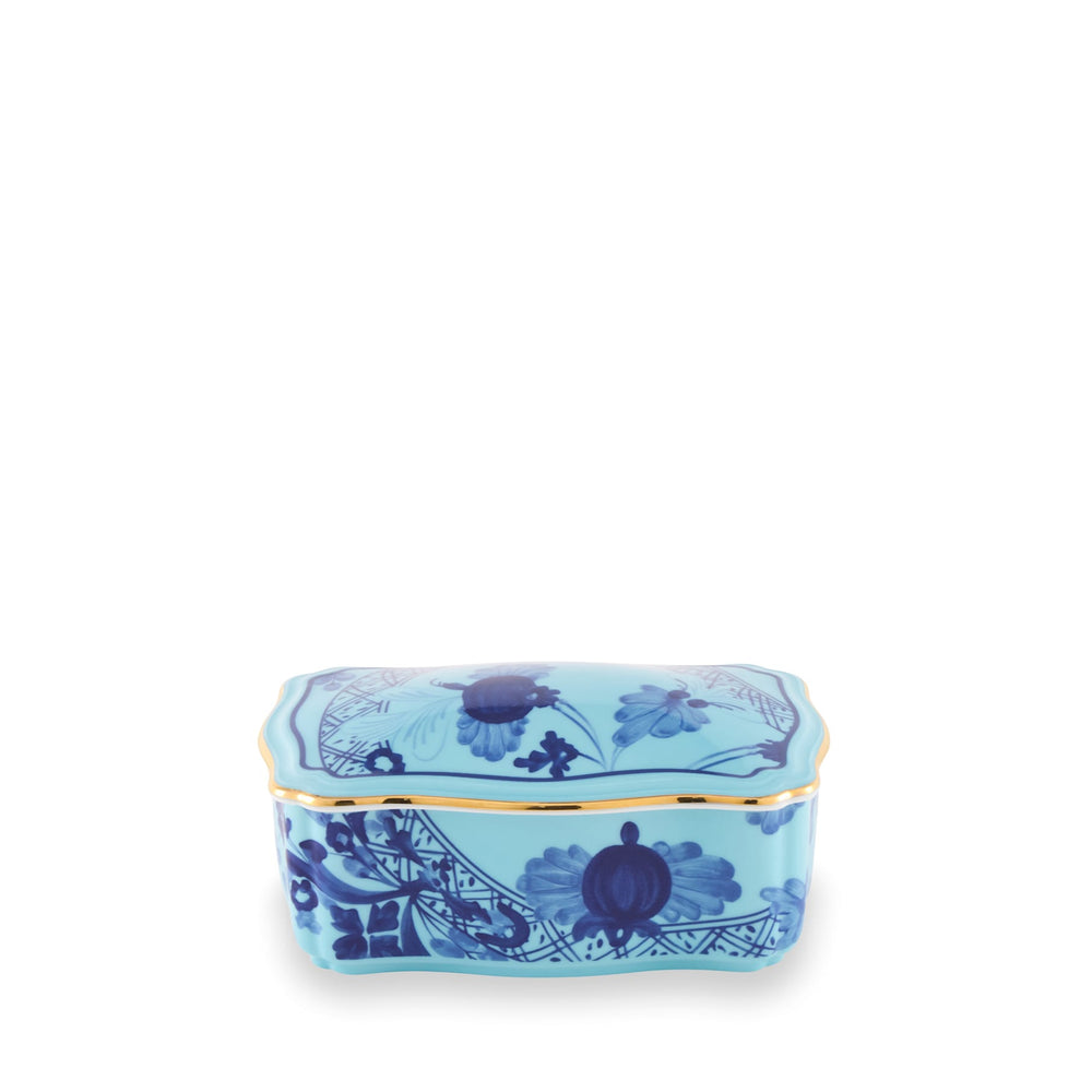 Ginori 1735 Oriente Italiano Tesori Iris Rectangular Trinket Box
