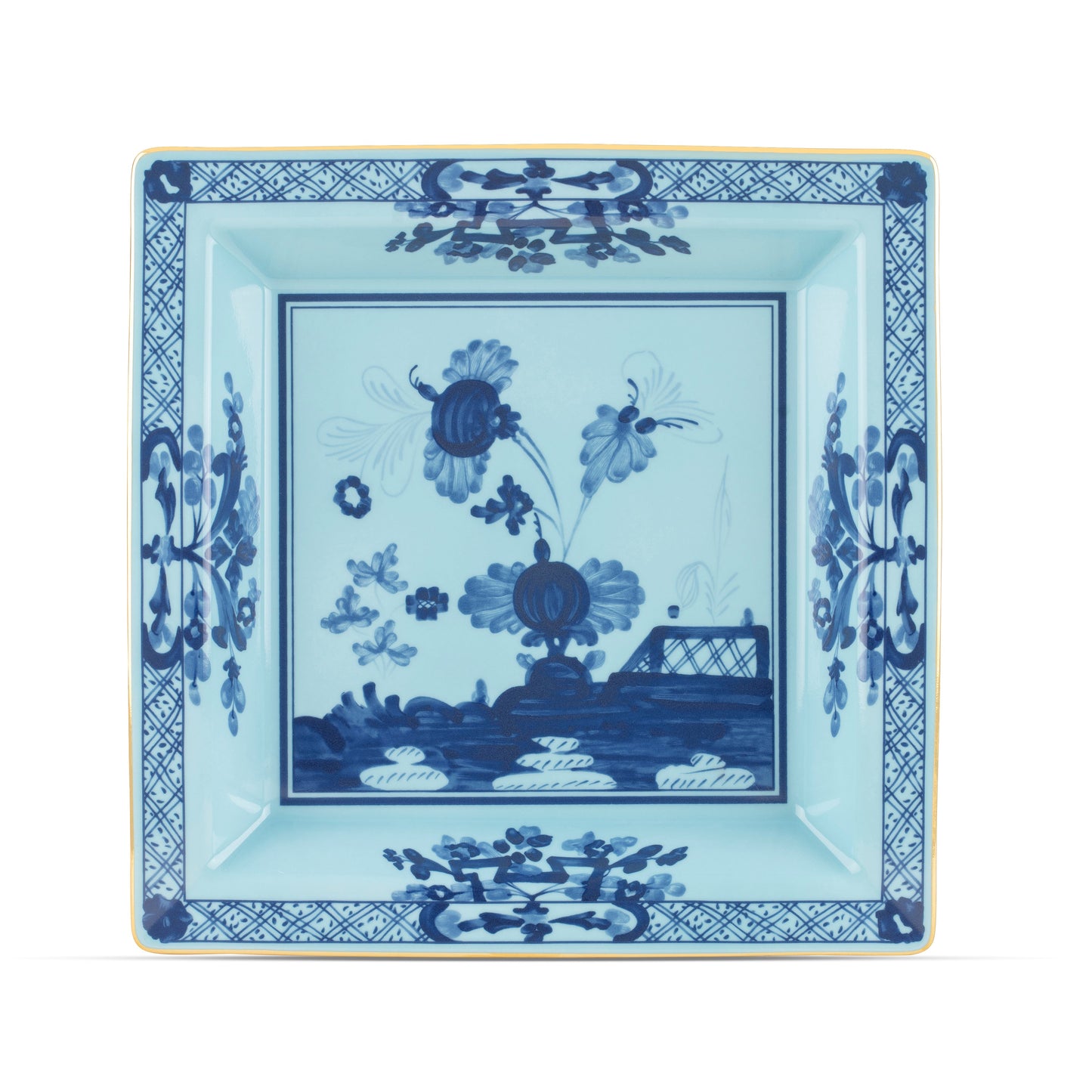 Ginori 1735 Oriente Italiano Iris Large Square Change Tray