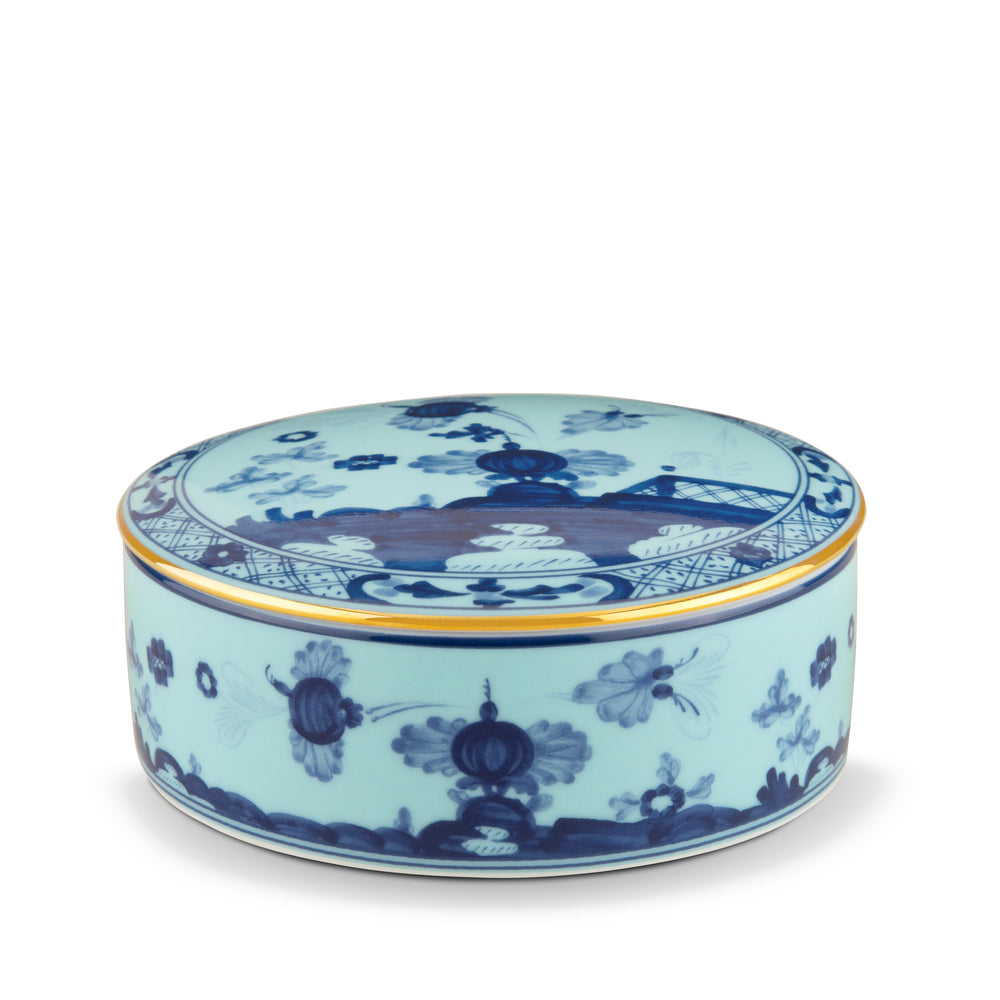 Ginori 1735 Oriente Italiano Iris Round Trinket box