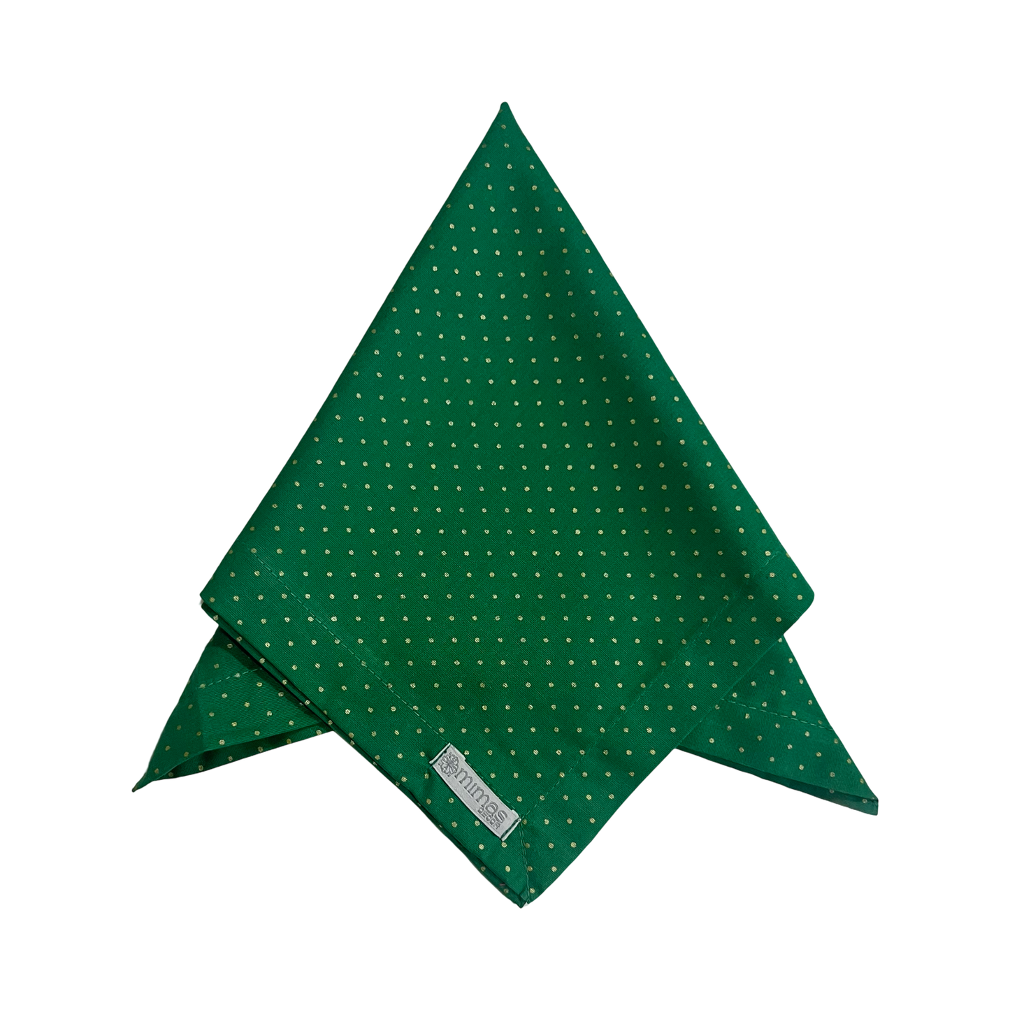 Golden Polka Dot Green Napkin