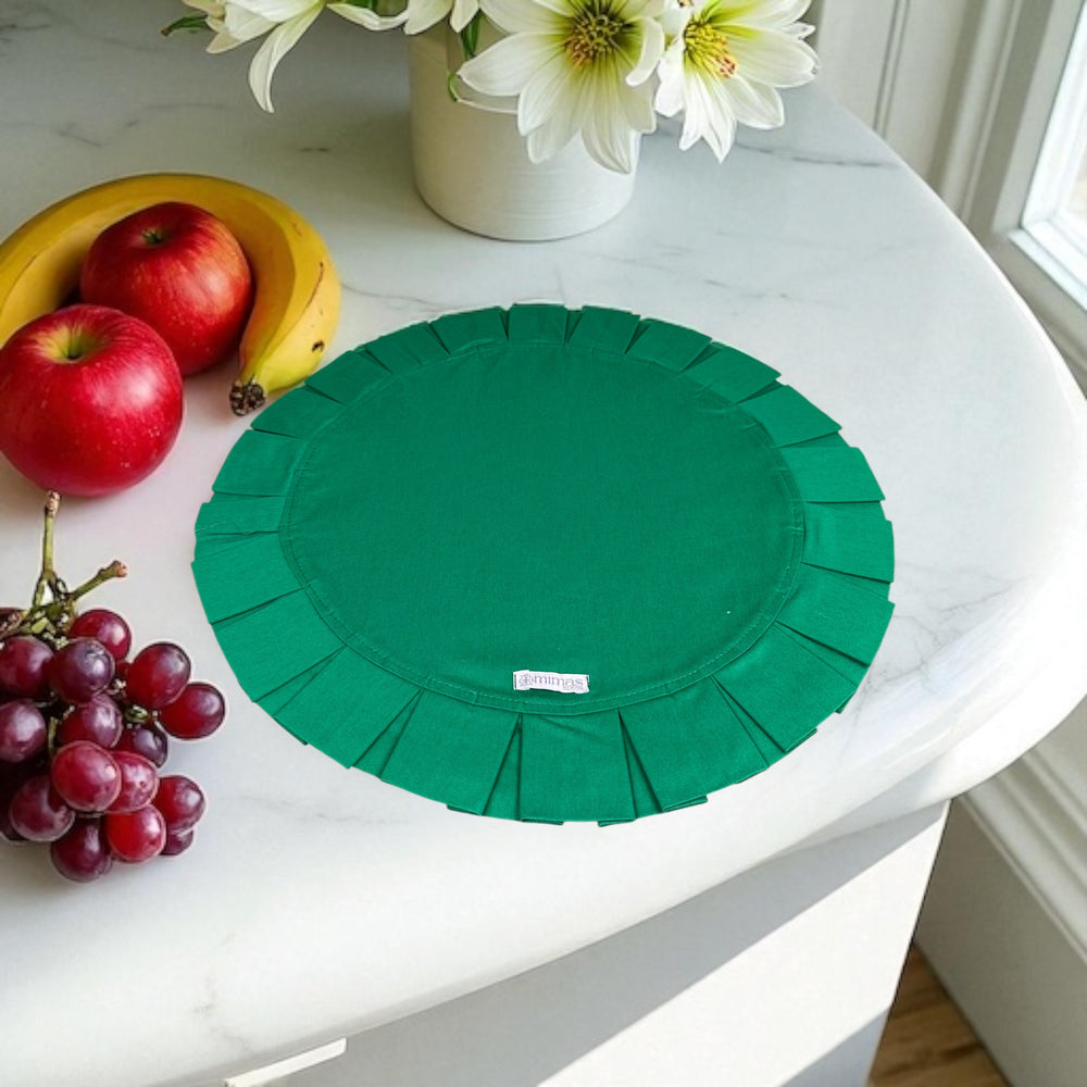 
                      
                        Green Round Ruffle Placemat
                      
                    