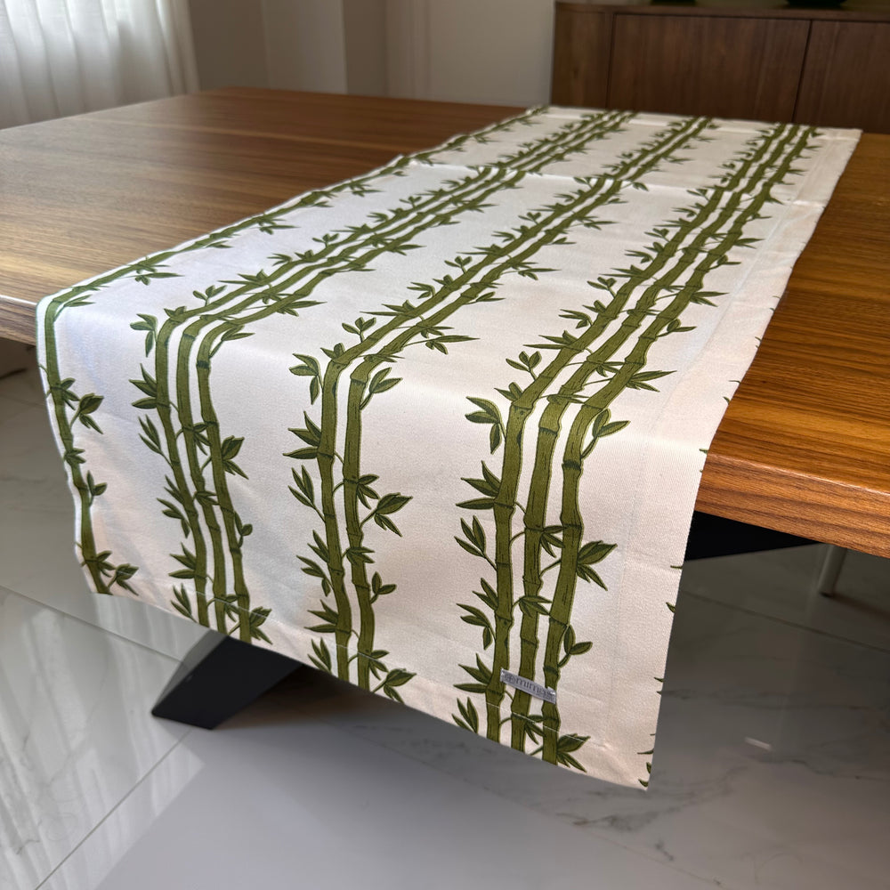 Green Bamboo Table Runner