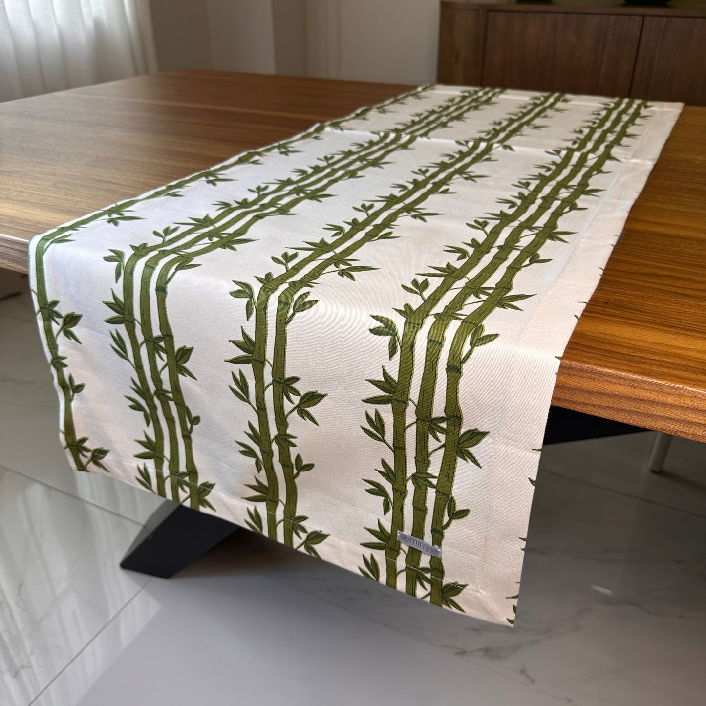 Green Bamboo Table Runner