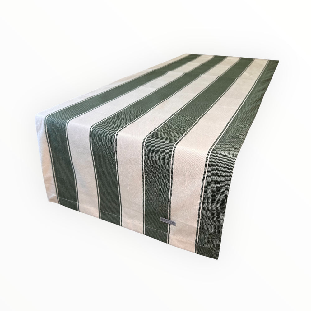 Green/Beige Stripe Table Runner