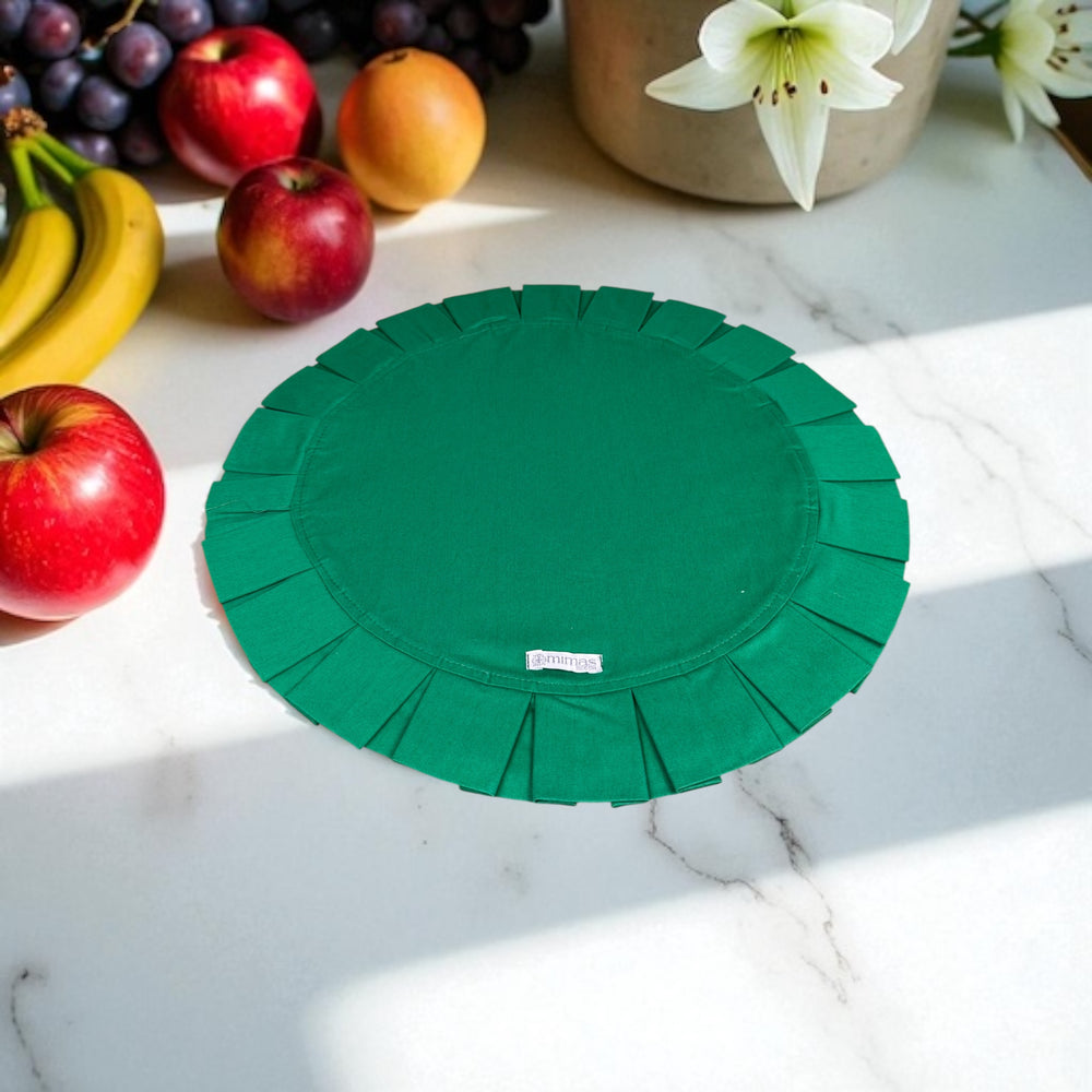 Green Round Ruffle Placemat
