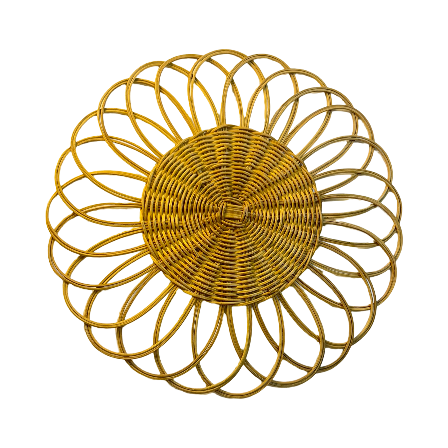 Handwoven Natural Yellow Rattan Placemat
