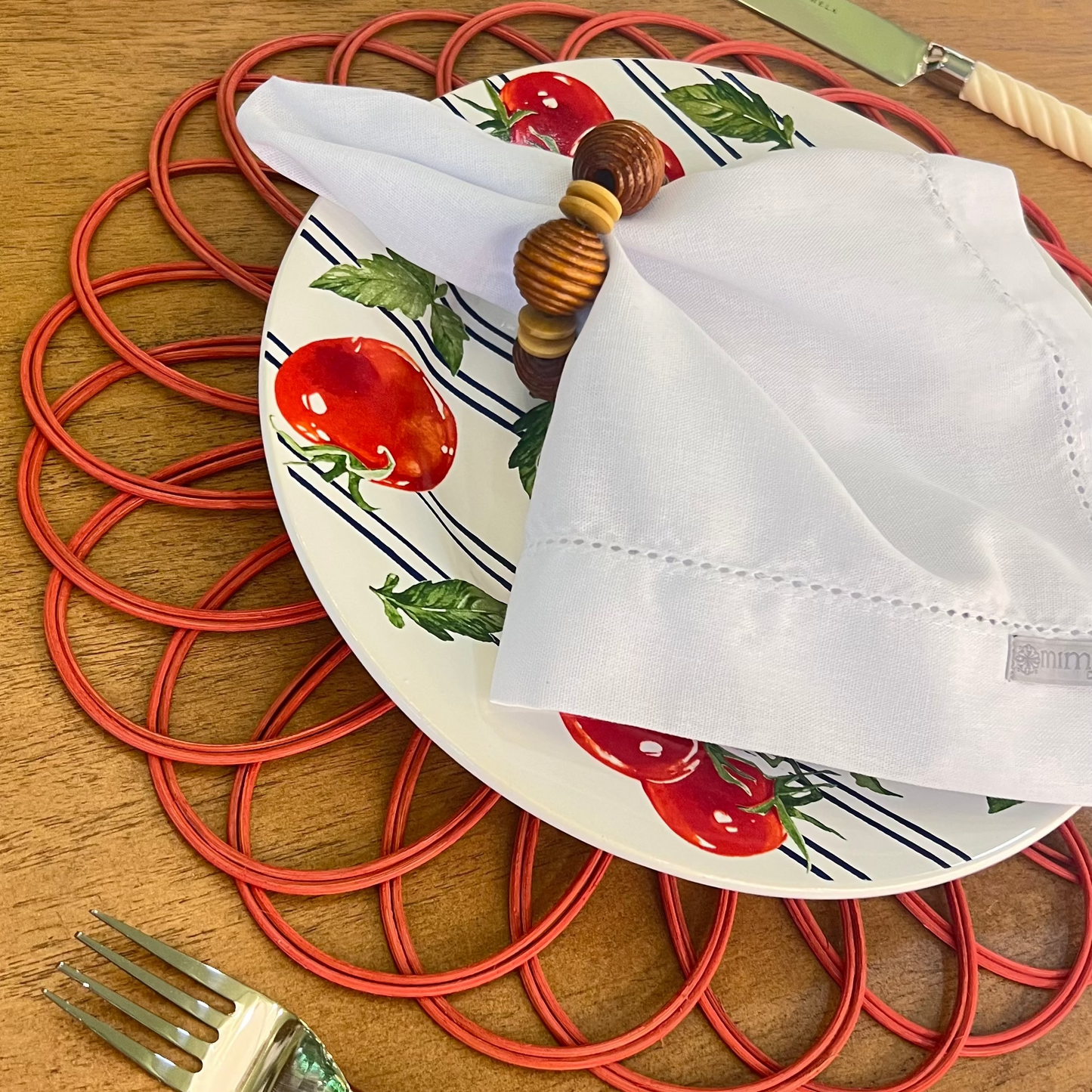 Handwoven Red Rattan Placemat
