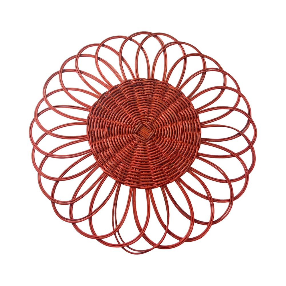 Handwoven Red Rattan Placemat