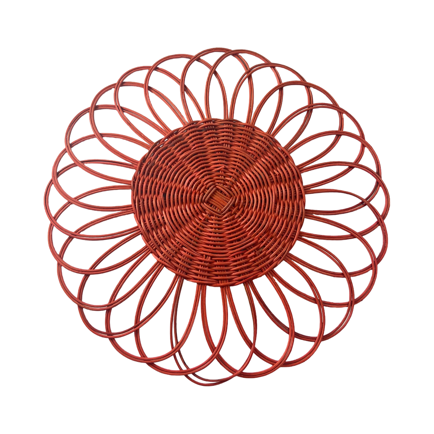 Handwoven Red Rattan Placemat