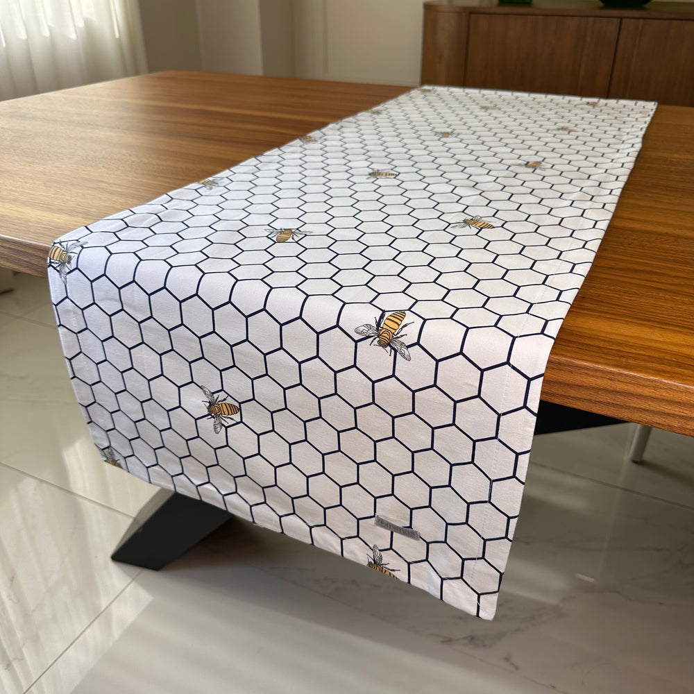 Honeycomb Bees Table Runner