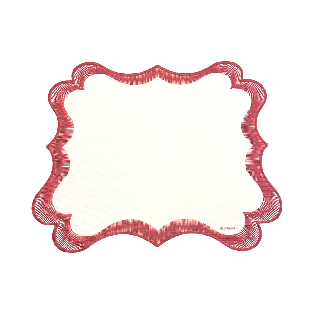 Decorative red frame on a white background