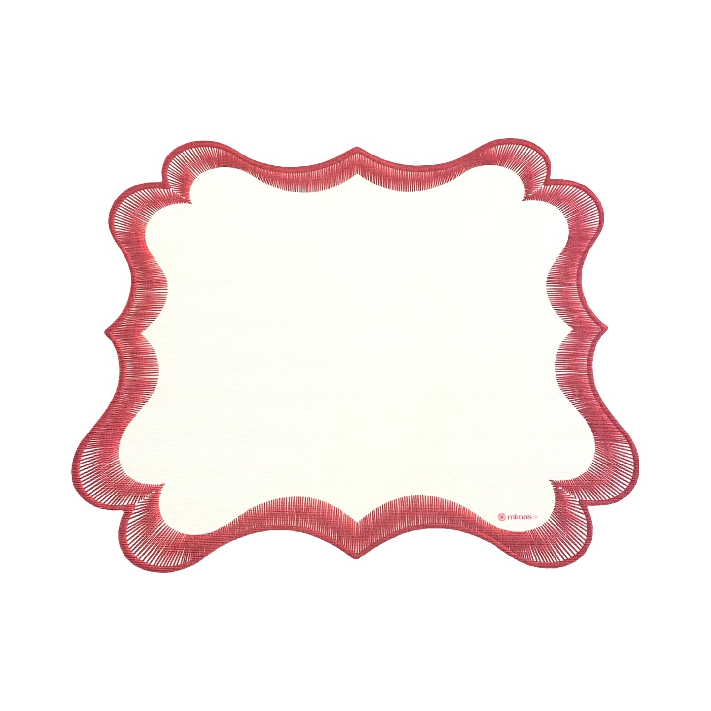 Decorative red frame on a white background