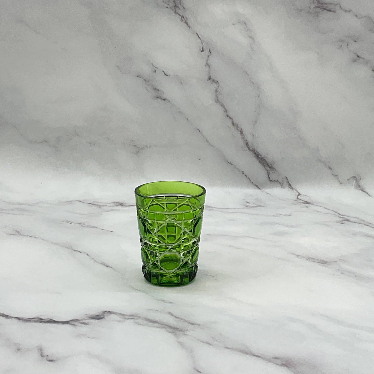 House of Braganza Engraved Royal Crystal Shot Glass - Green