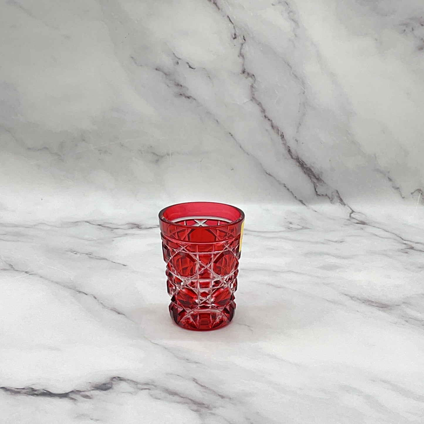 House of Braganza Engraved Royal Crystal Shot Glass - Red
