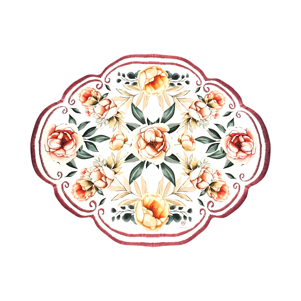 Vintage White Floral Water Resistant Placemat