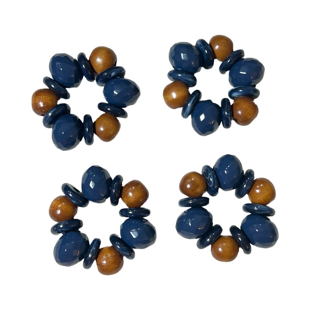 Coastal Rustic Navy Blue Napkin Ring