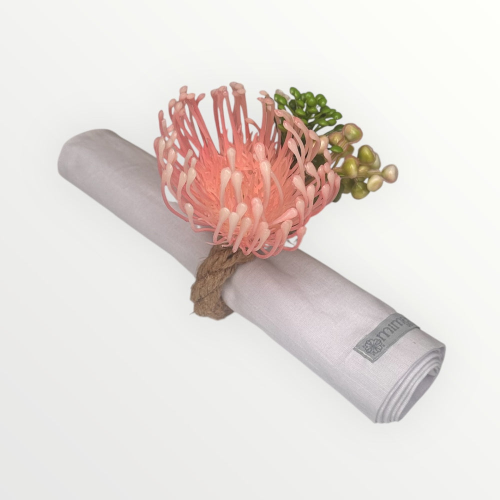 Light Pink  Protea Flower Napkin Ring