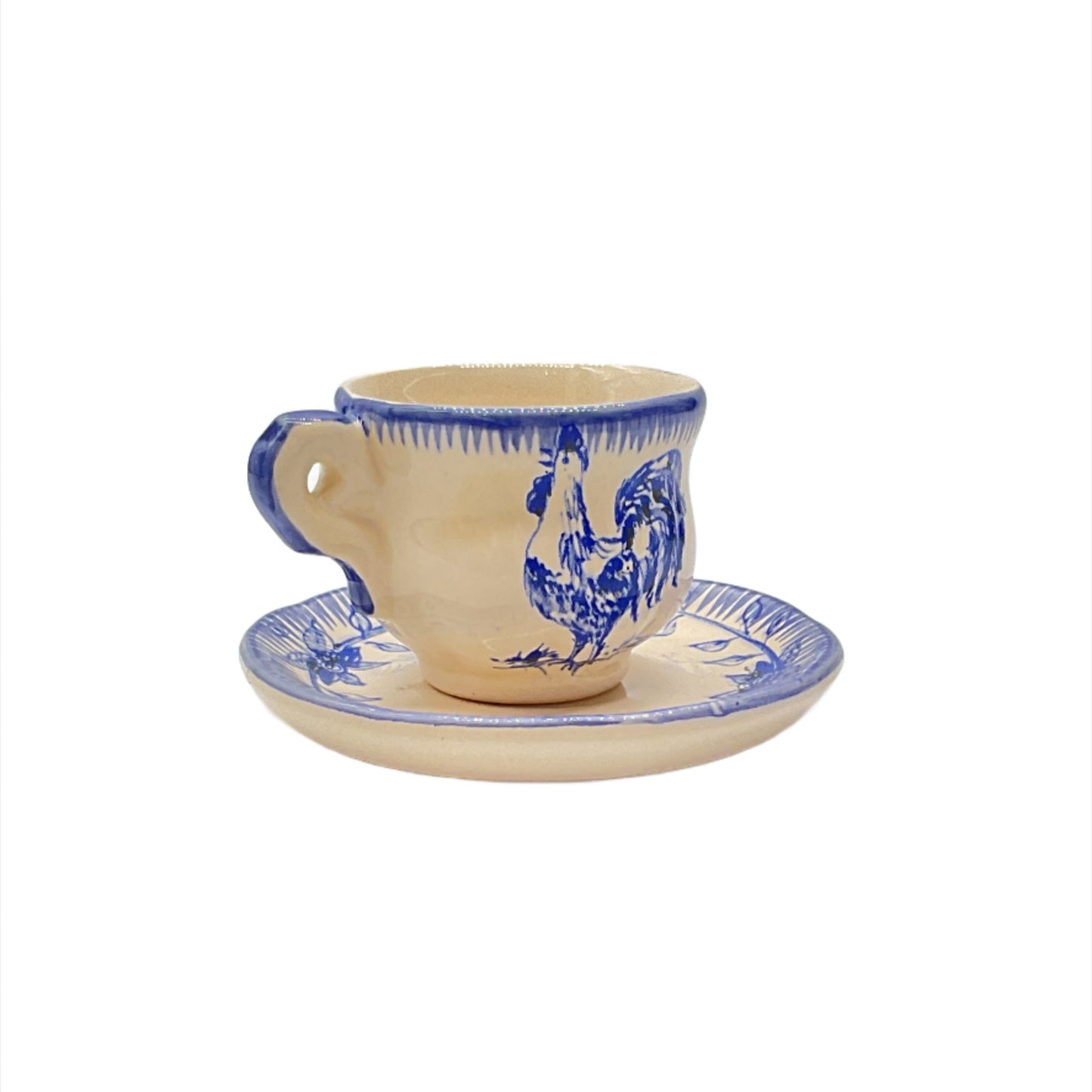 Luiz Salvador Blue Rooster Espresso Cup & Saucer