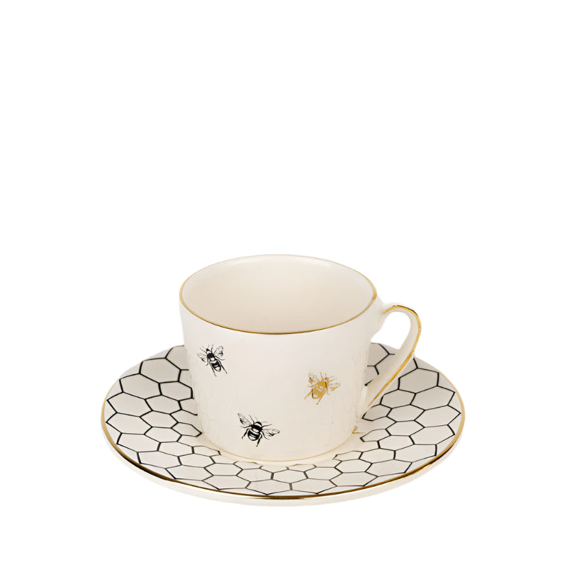 Luiz Salvador HoneyComb Tea Cup and Saucer