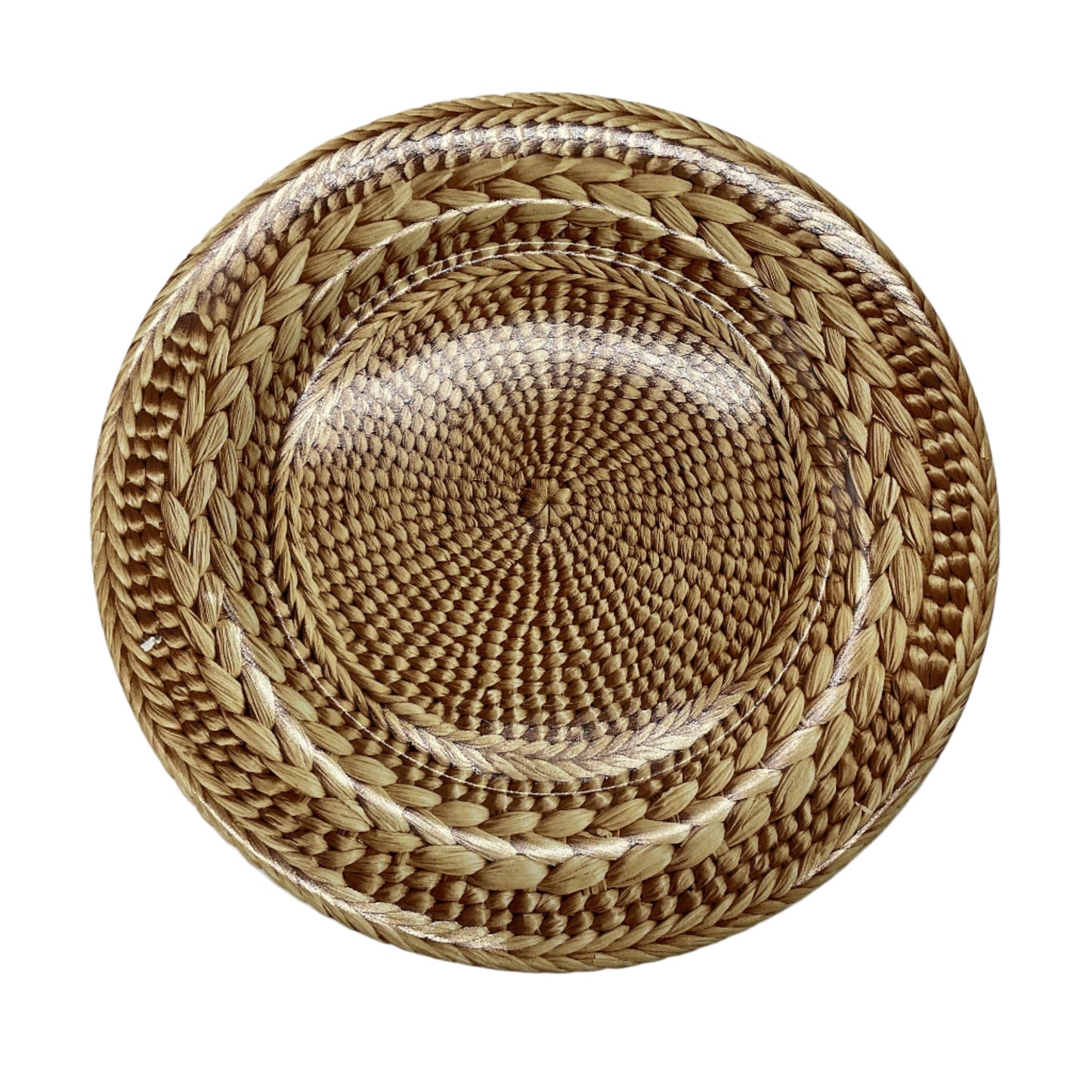 Luiz Salvador Woven Print Ceramic Charger Plate