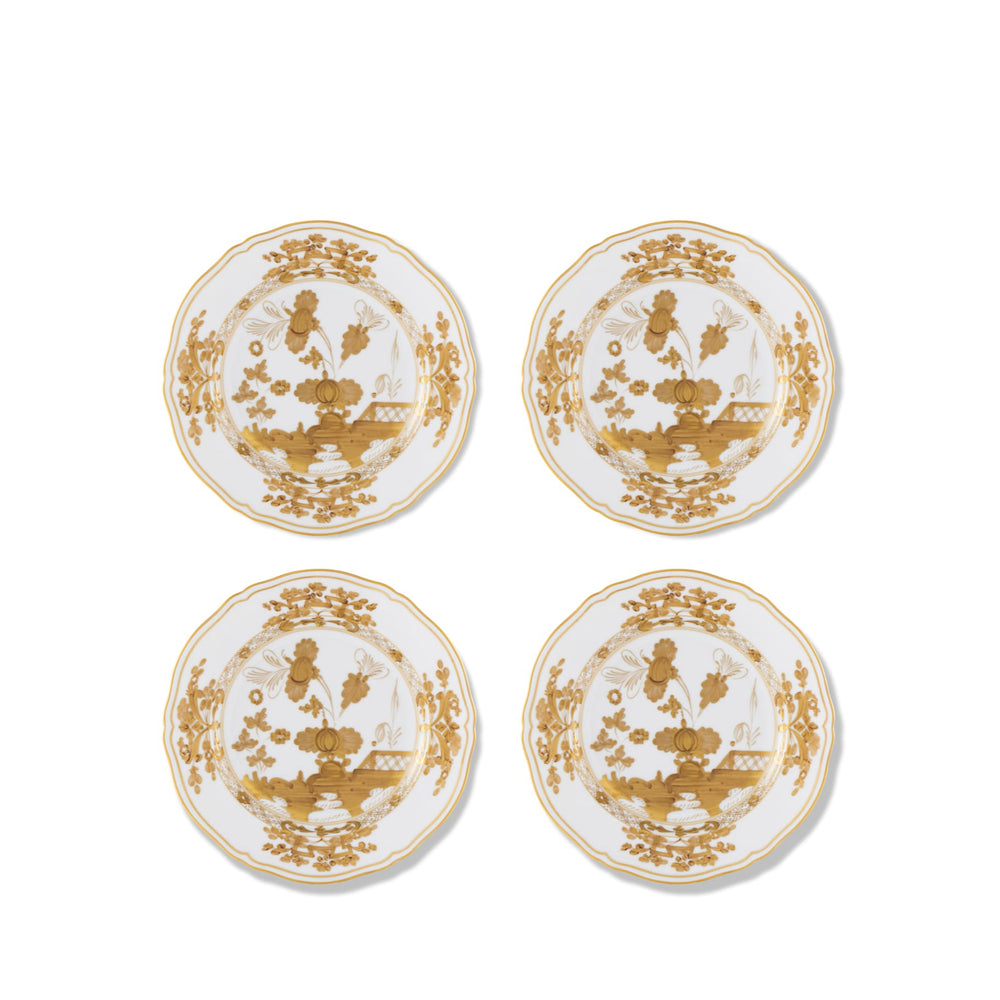 Ginori 1735 Oriente Italiano Aurum Set of 4 Dessert Plate
