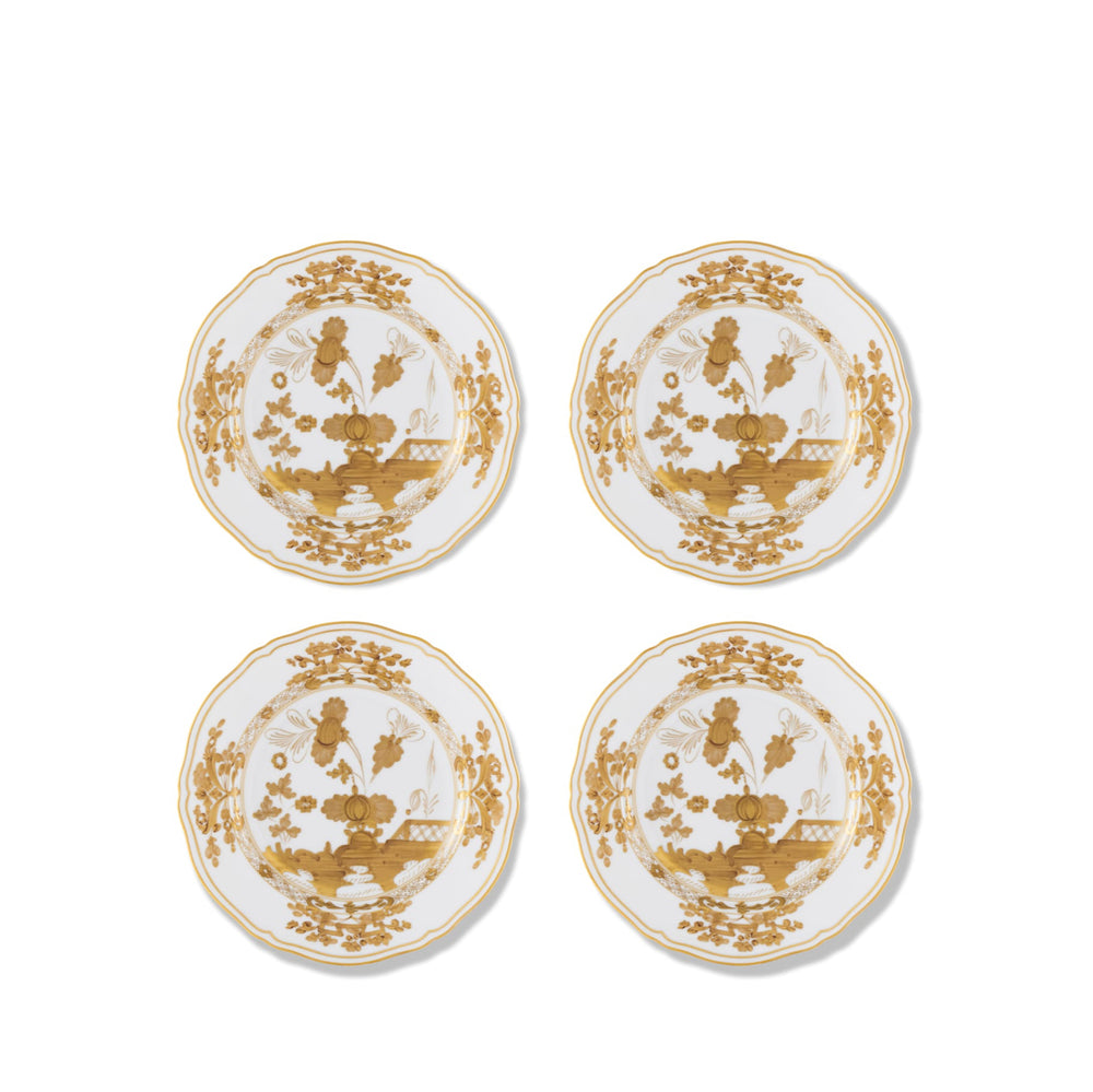 Ginori 1735 Oriente Italiano Aurum Set of 4 Dessert Plate