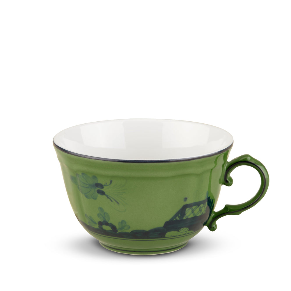 Ginori 1735 Oriente Italiano Malachite Tea Cup with Tea Saucer