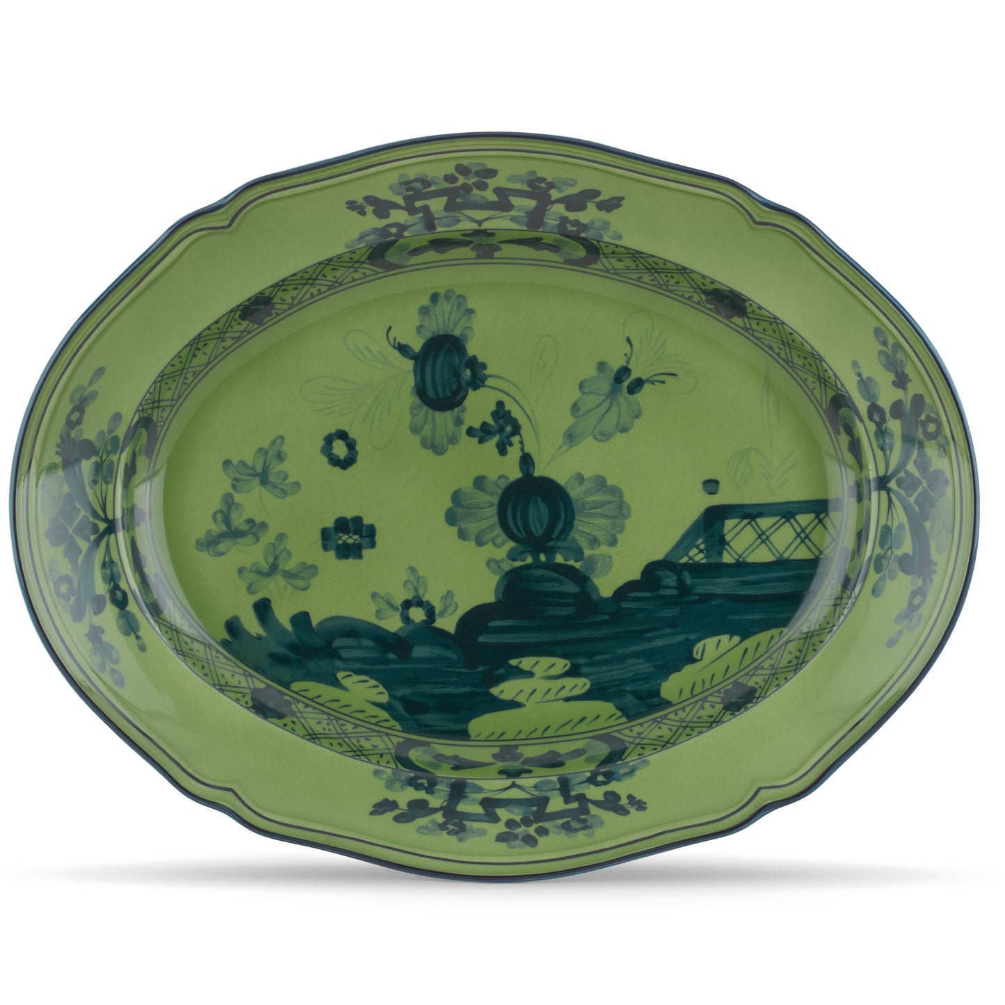 Ginori 1735 Oriente Italiano Malachite Oval Platter