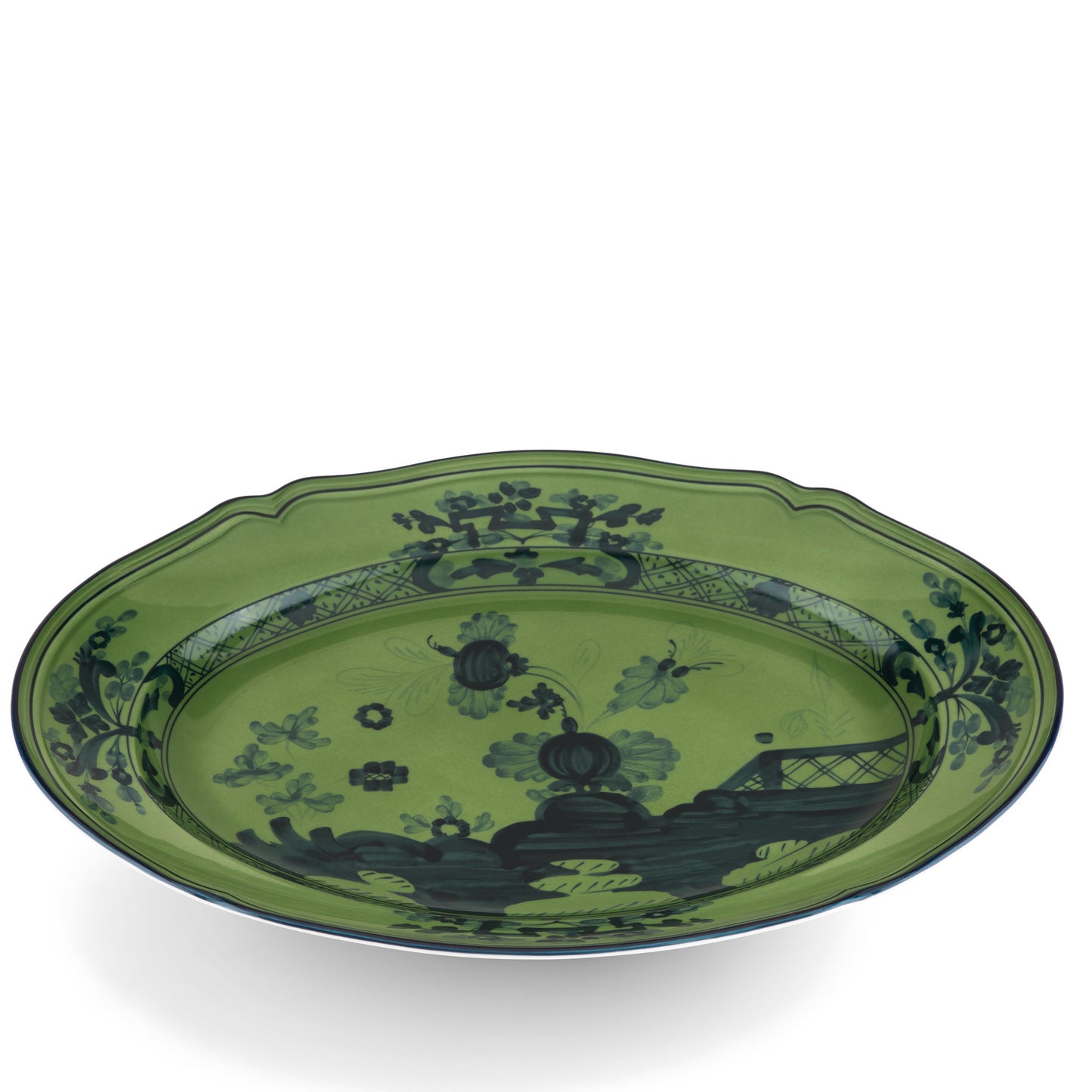 Ginori 1735 Oriente Italiano Malachite Oval Platter
