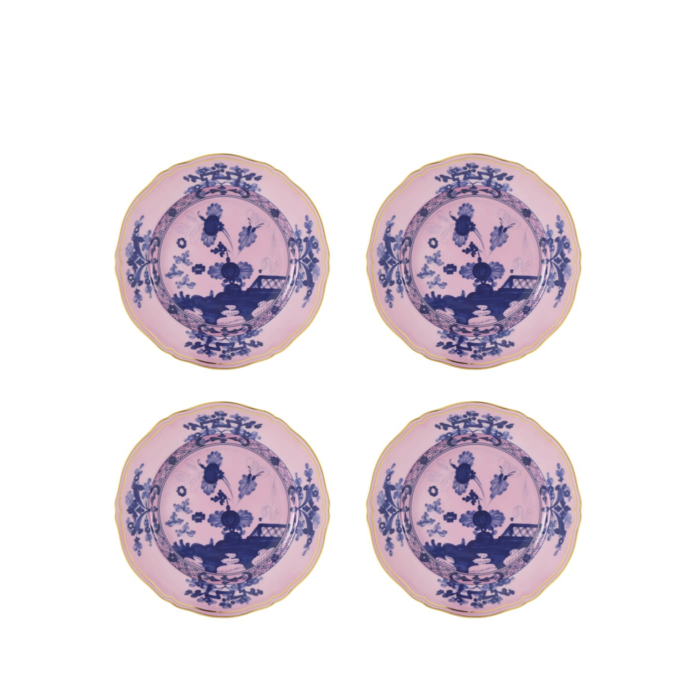 Ginori 1735 Oriente Italiano Azalea Set of 4 Dessert Plate