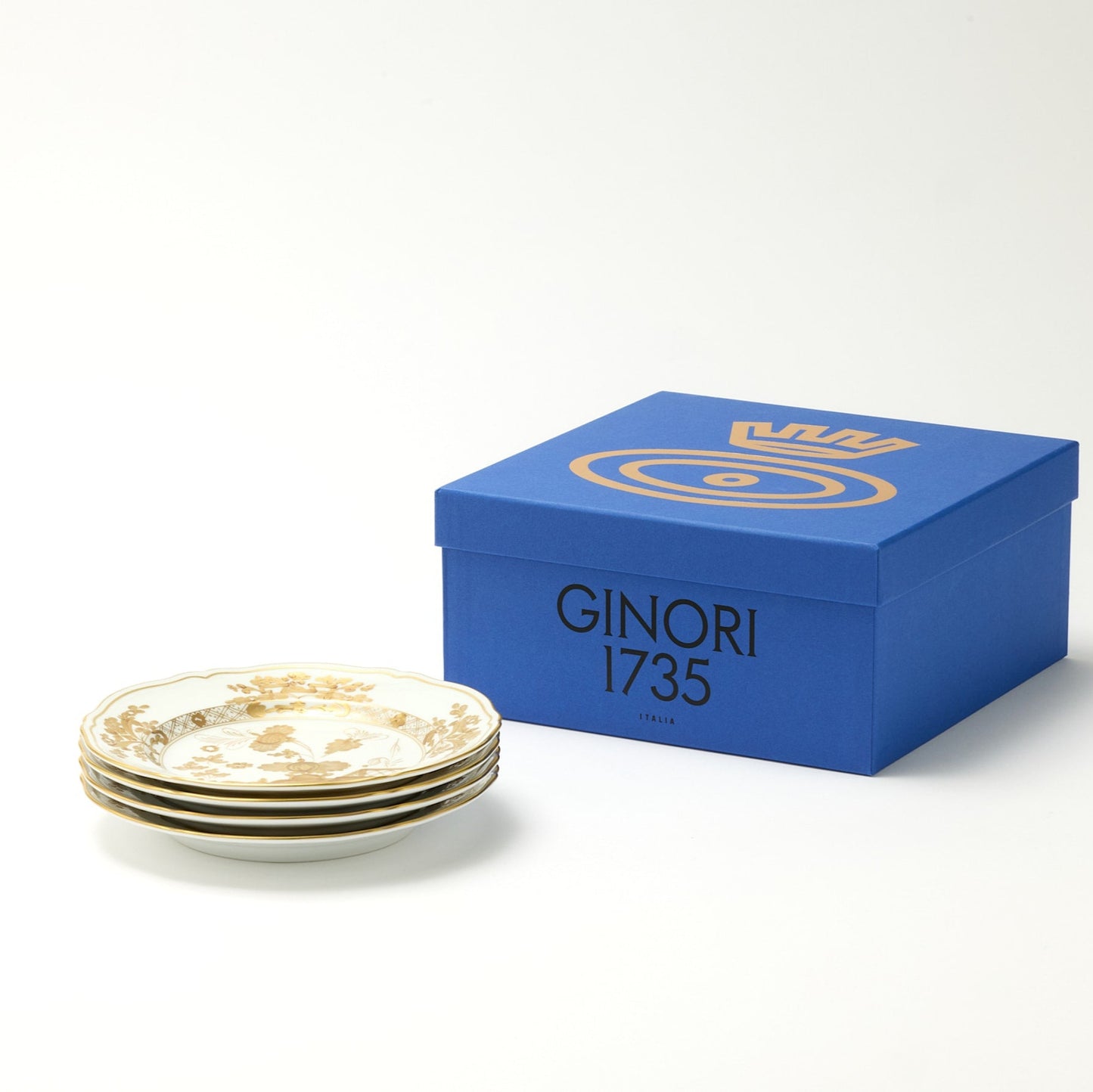 Ginori 1735 Oriente Italiano Aurum Set of 4 Dessert Plate
