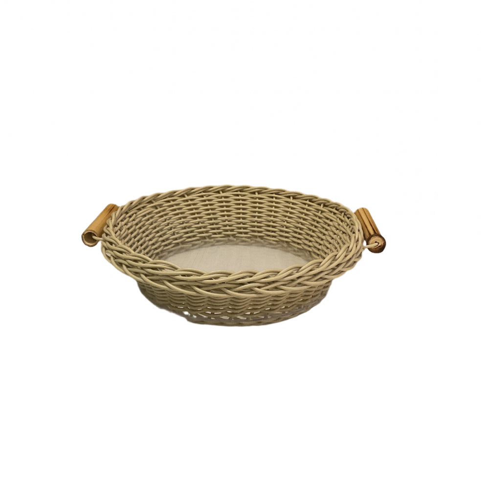 
                      
                        Round Wicker Basket with Bamboo Handles - Sand Beige (Medium)
                      
                    