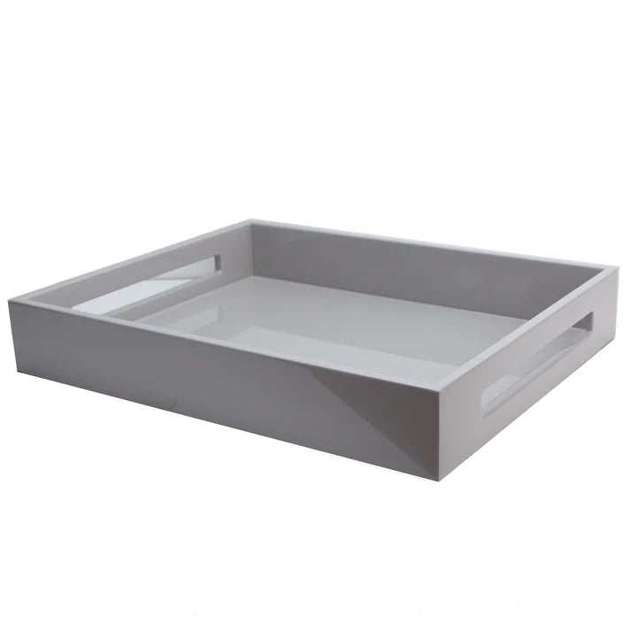 Addison Ross Chiffon Gray Medium Lacquered Serving Tray