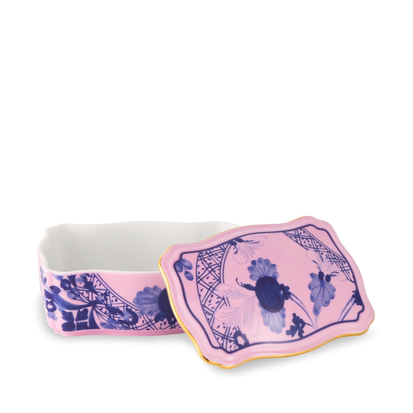 Ginori 1735 Oriente Italiano Azalea Rectangular Trinket Box