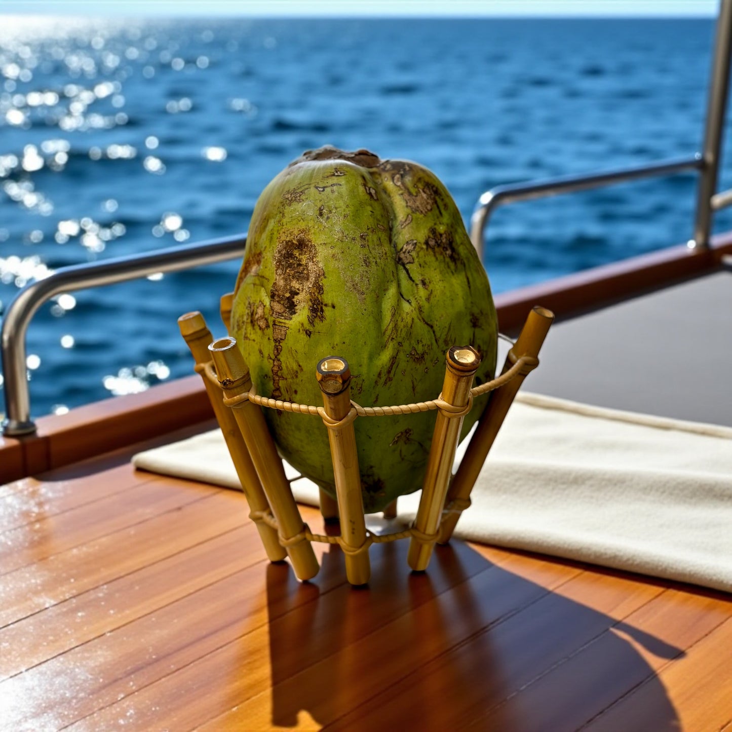 Bamboo Coconut Holder
