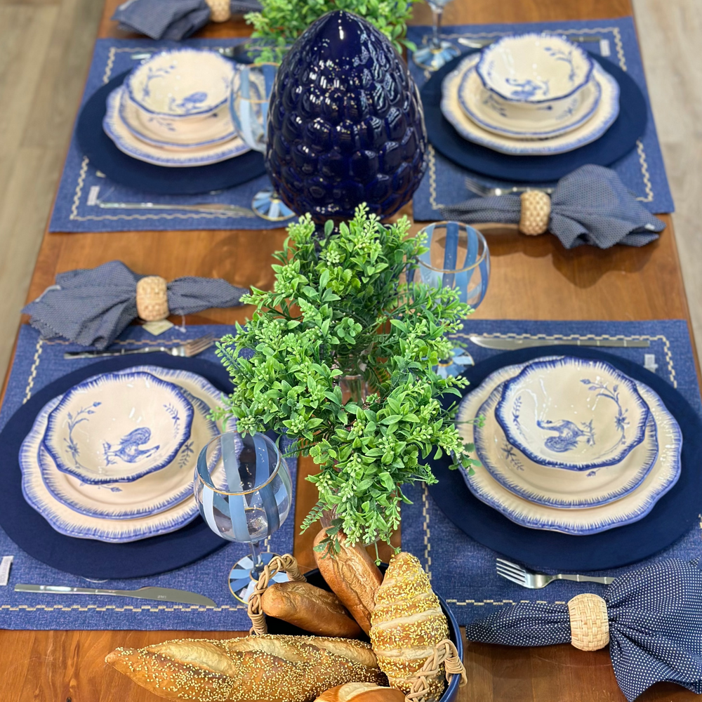 
                      
                        Luiz Salvador Blue Rooster Ceramic Dinner Plate
                      
                    