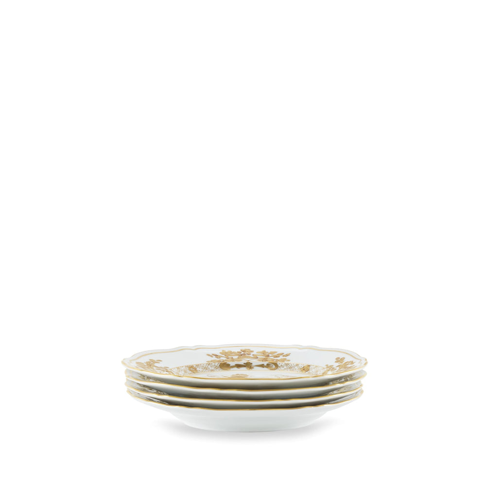 Ginori 1735 Oriente Italiano Aurum Set of 4 Dessert Plate