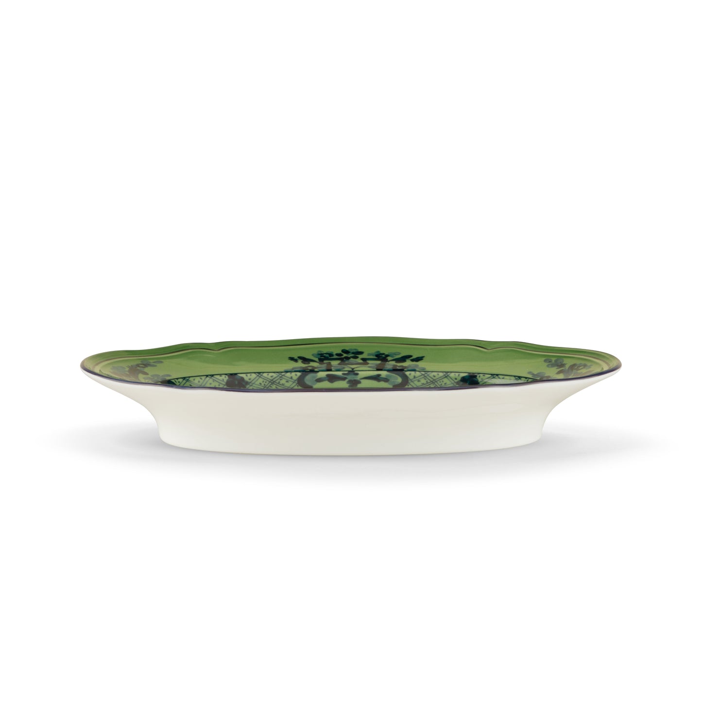 Ginori 1735 Oriente Italiano Malachite Oval Pickle Dish